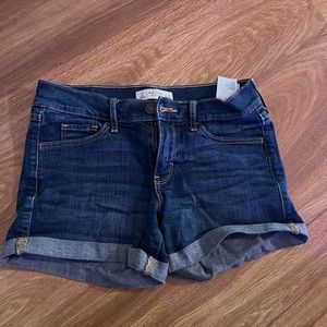 blue abercrombie denim shorts